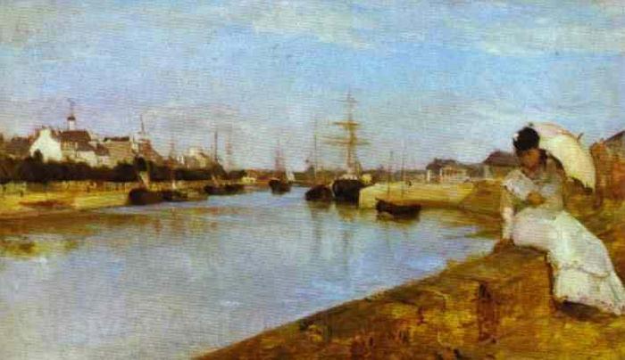 Berthe Morisot The Harbor at Lorient, National Gallery of Art, Washington Germany oil painting art